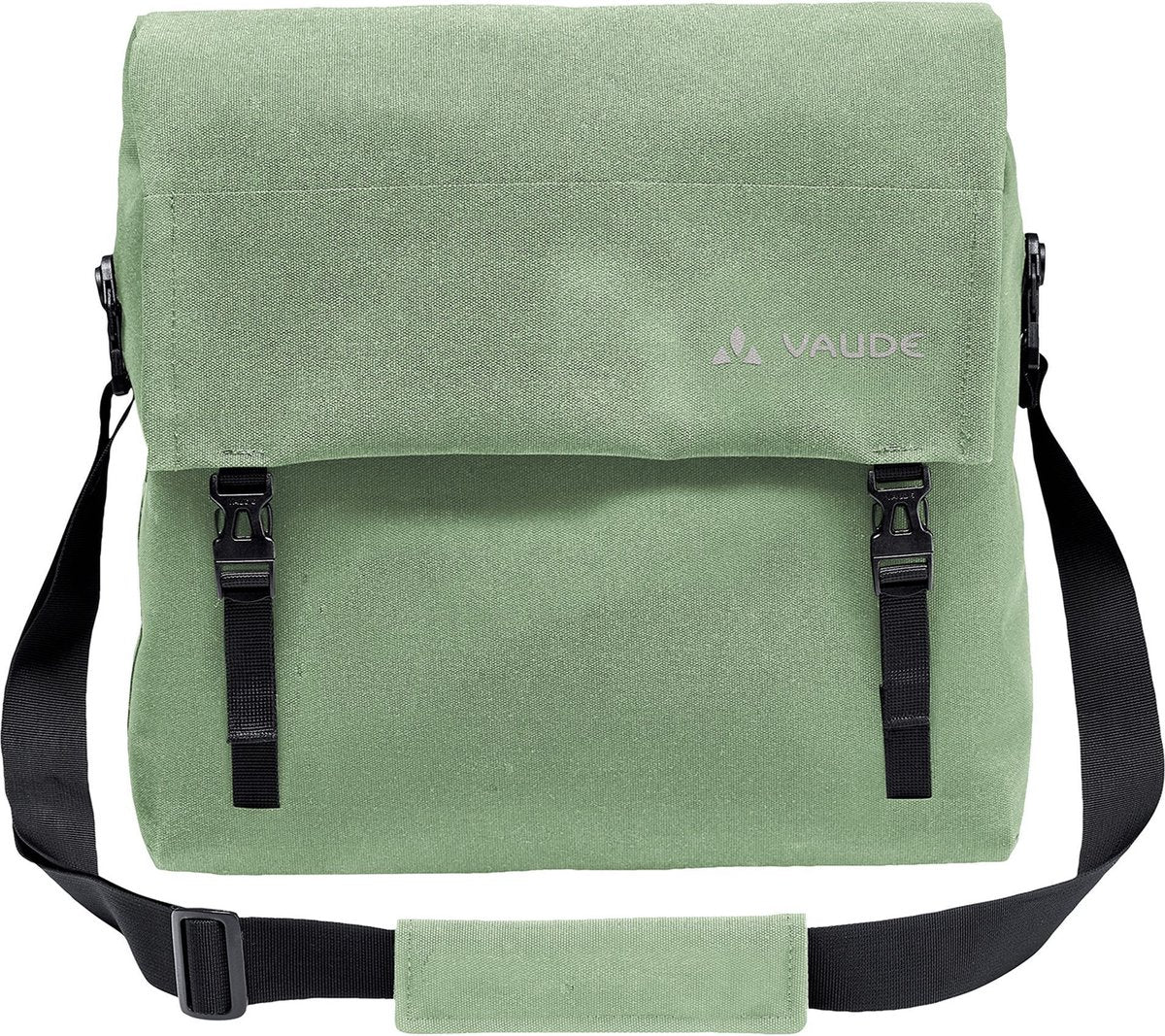 Vaude fietsenzak schoudertas met laptopvak augsburg iv bike bag willow green kaki
