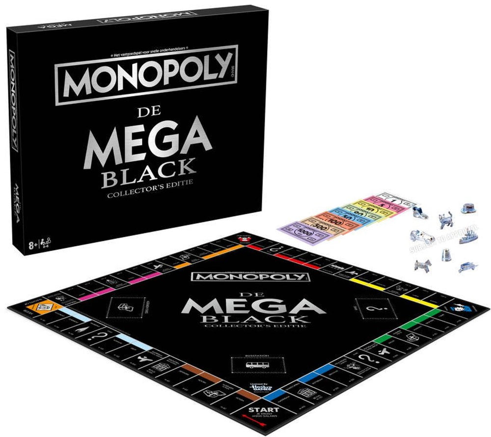 Asmodee monopoly mega black collector's editie bordspel nederland.
