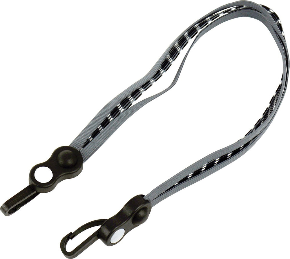 Dresco bagagebinder met haken - zwart grijs - 60 cm