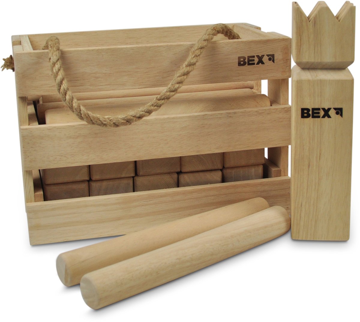 Kubb in houten kist