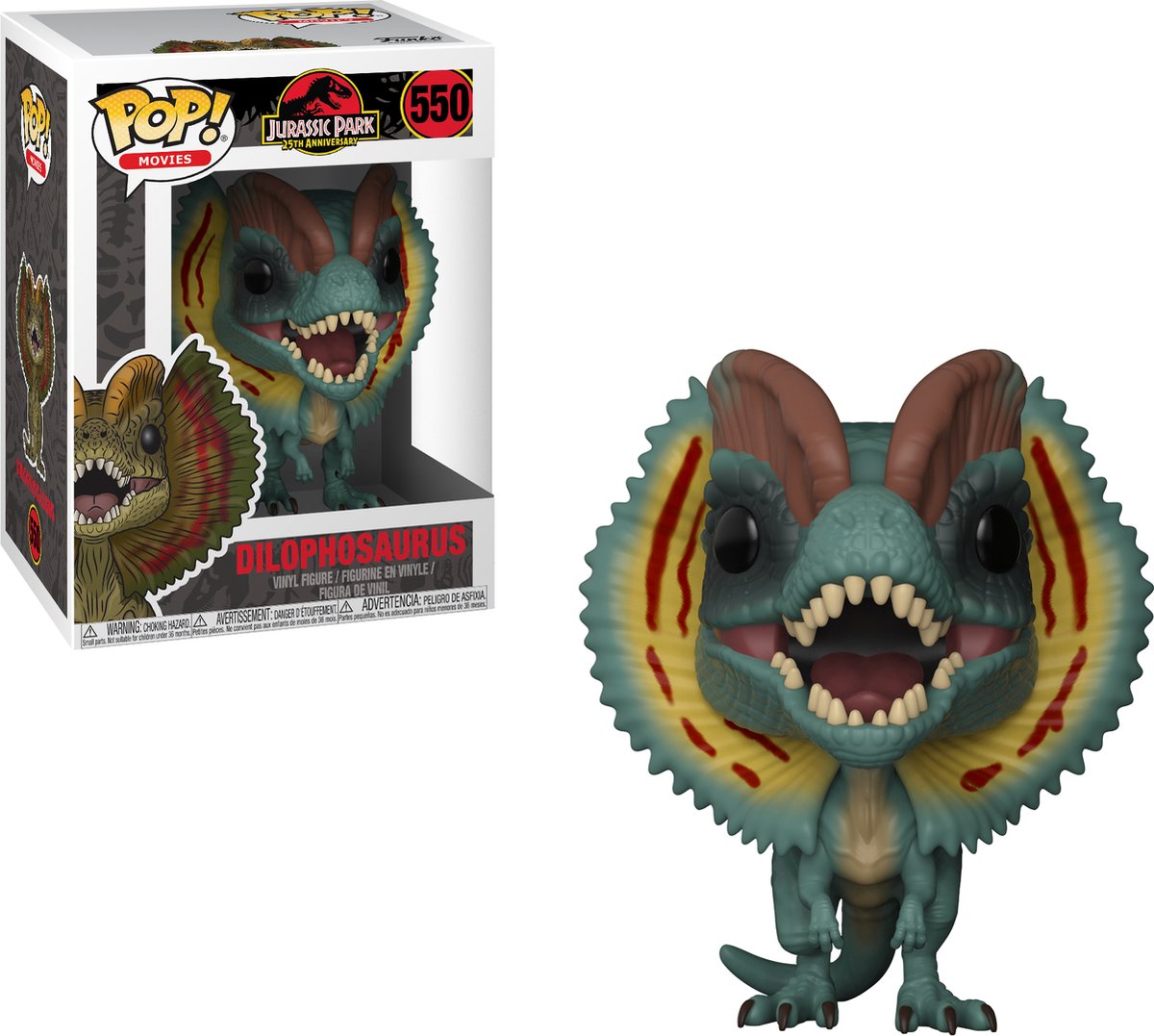 Funko pop! jurassic park dilophosaurus - #550 verzamelfiguur