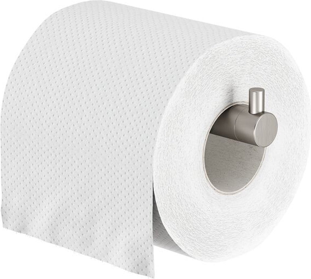 Tiger boston - reserverolhouder - wc rolhouder - toiletrolhouder - zonder boren - wandmontage - boren of lijmen - rvs geborsteld