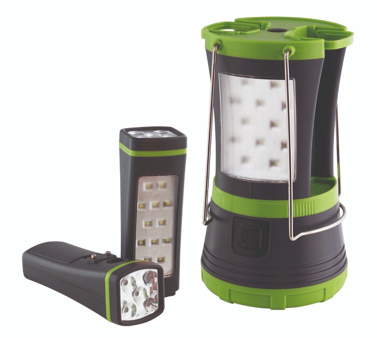 Eurotrail campinglamp multi light oplaadbaar - 500l - antraciet groen