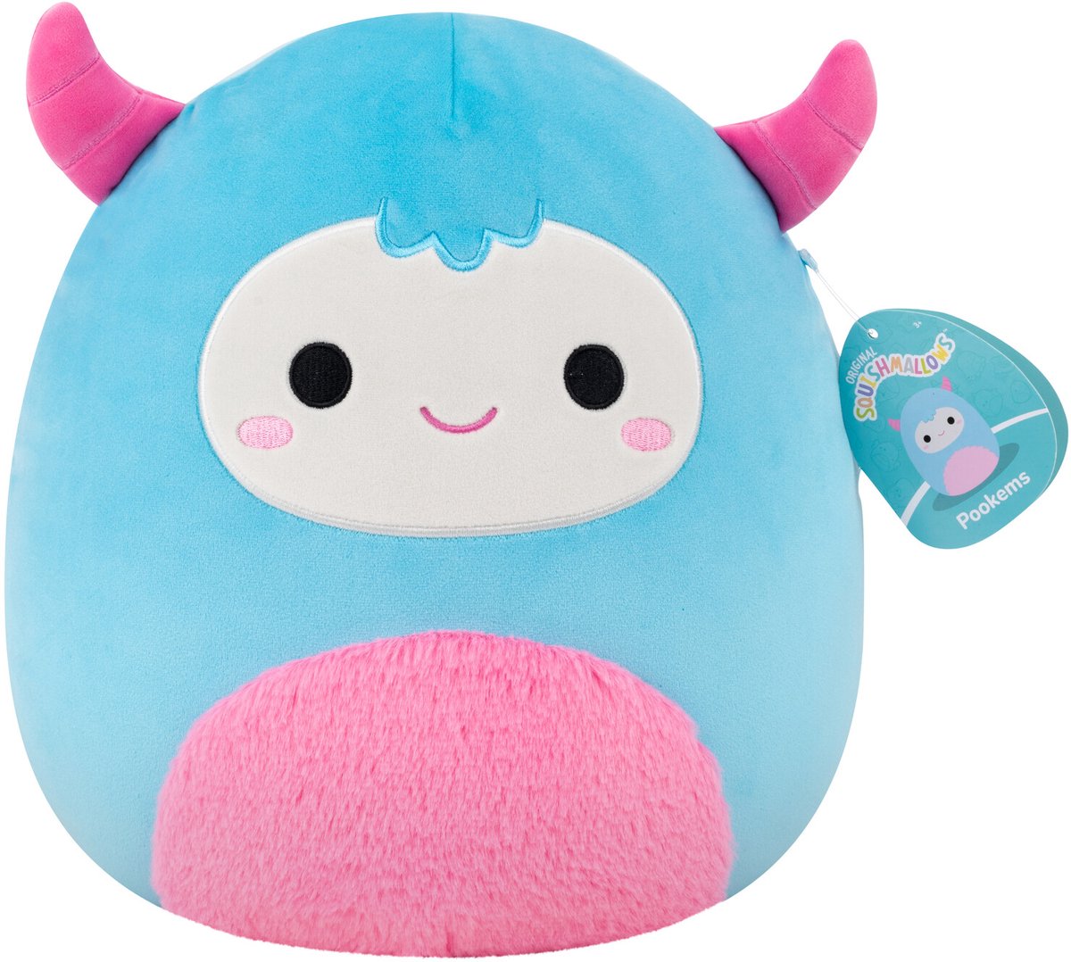 Squishmallows knuffel pluche - pookems the yeti - 30cm