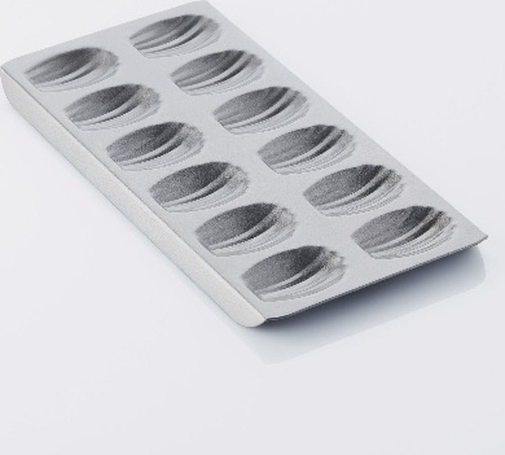 Point-virgule bakvorm - madeleines - 12 stuks - anti-aanbaklaag - 40x21x2cm