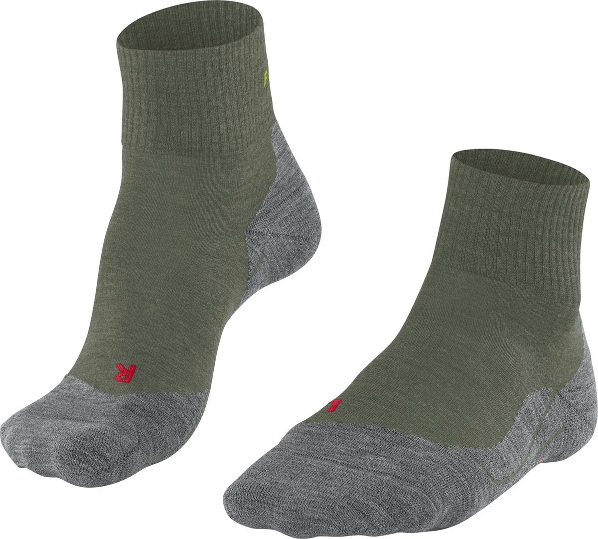 Falke tk5 short anti-blaar dun wol functioneel materiaal wandelsokken heren groen - maat 39-41