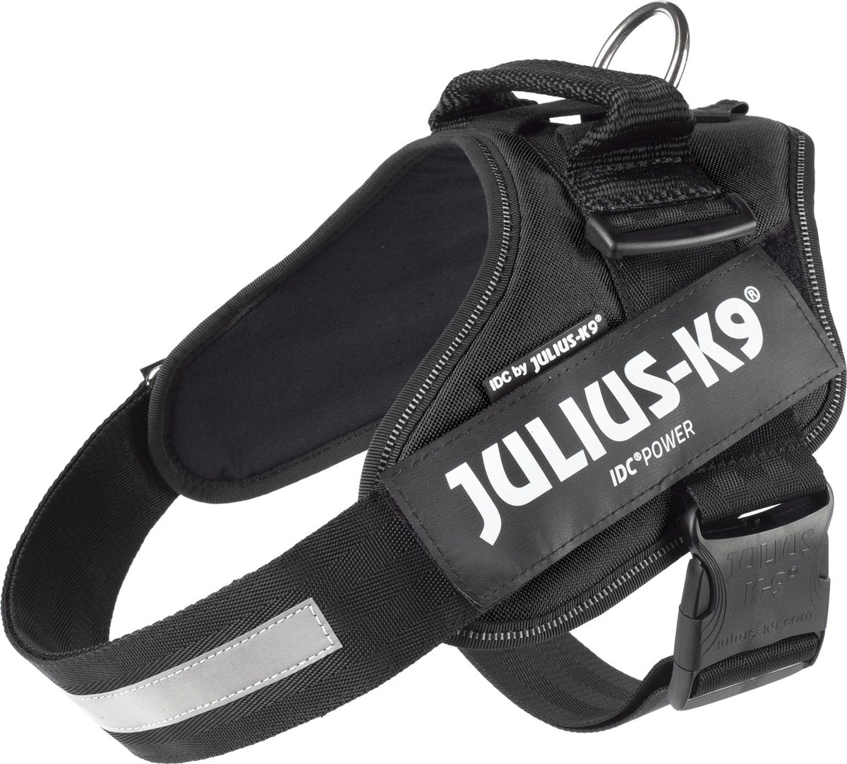 Julius k9 Idc powerharnastuig voor labels zwart