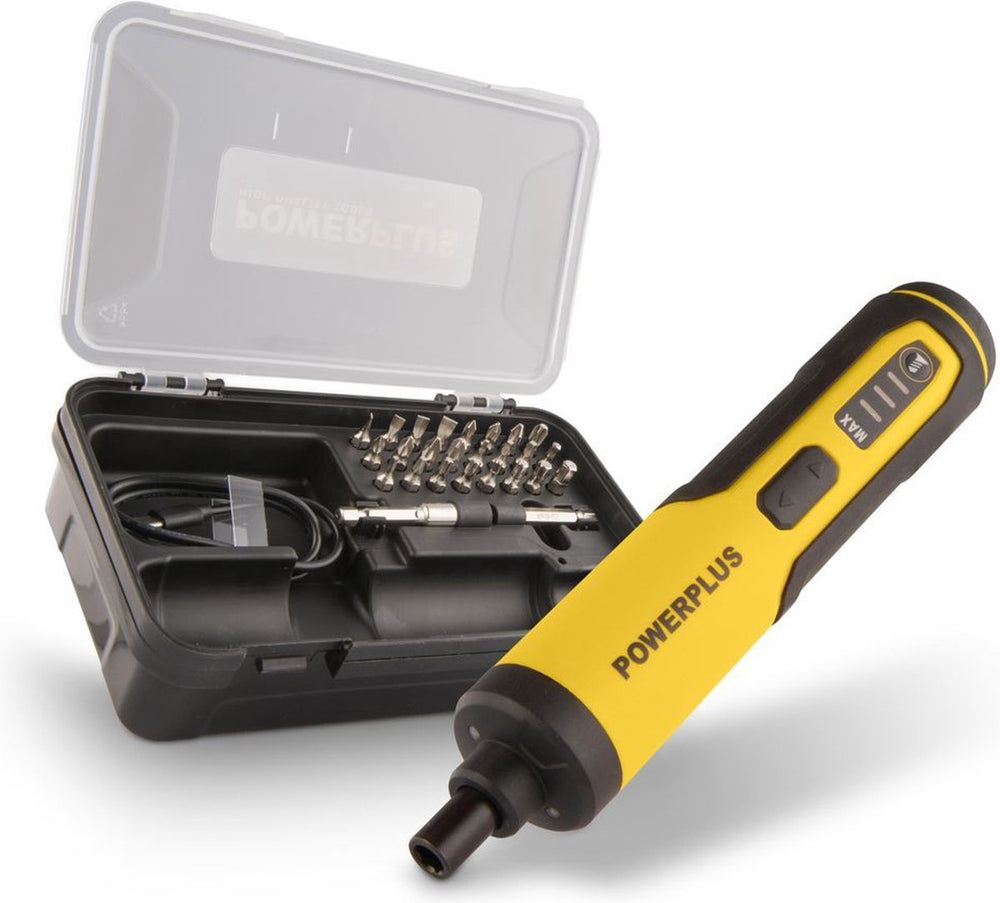 Powerplus accu schroevendraaier powx00420 - schroefmachine op batterij van 250 tpm en 4 nm - inclusief usb lader