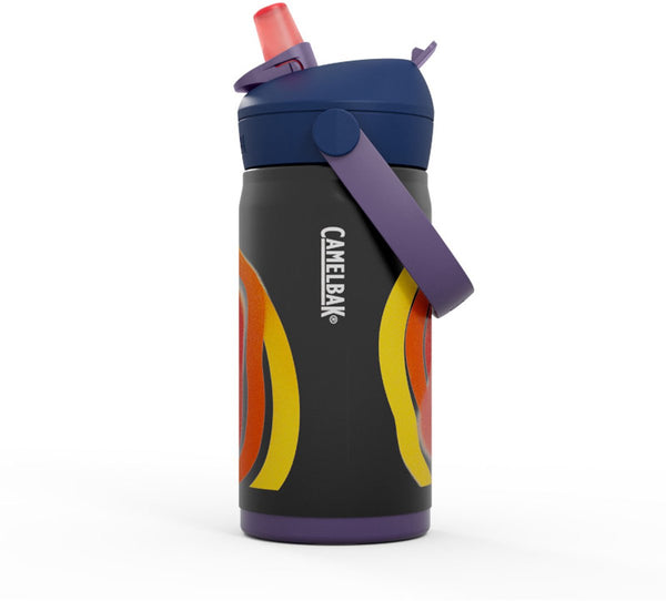Camelbak thrive flip straw drinkfles kids - 350 ml - rvs - met rietje - isolatie waterfles - blauw (cyclone)