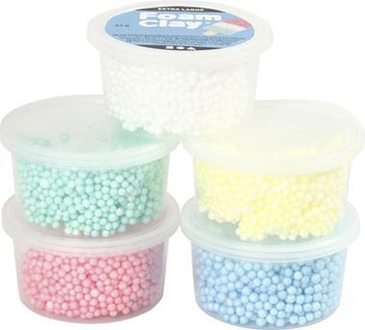 Foam Clay extra groot, 5 kleuren