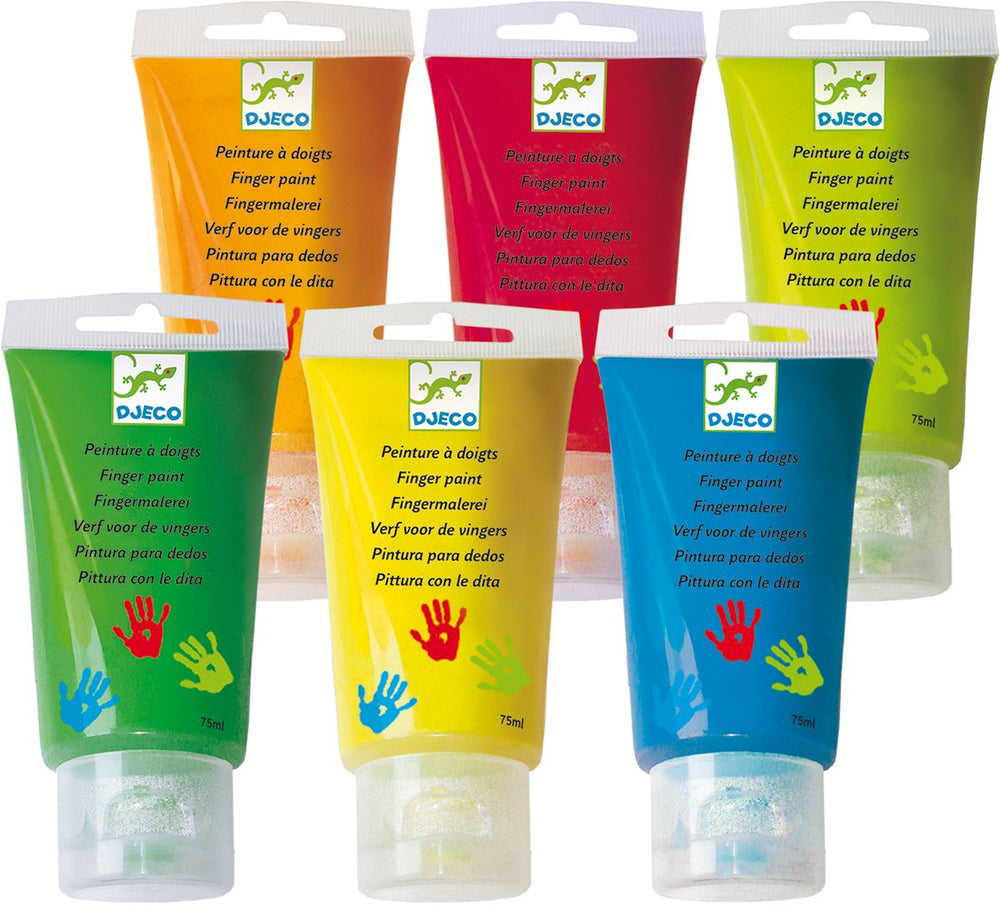 Djeco kleuren 6 finger paint tubes