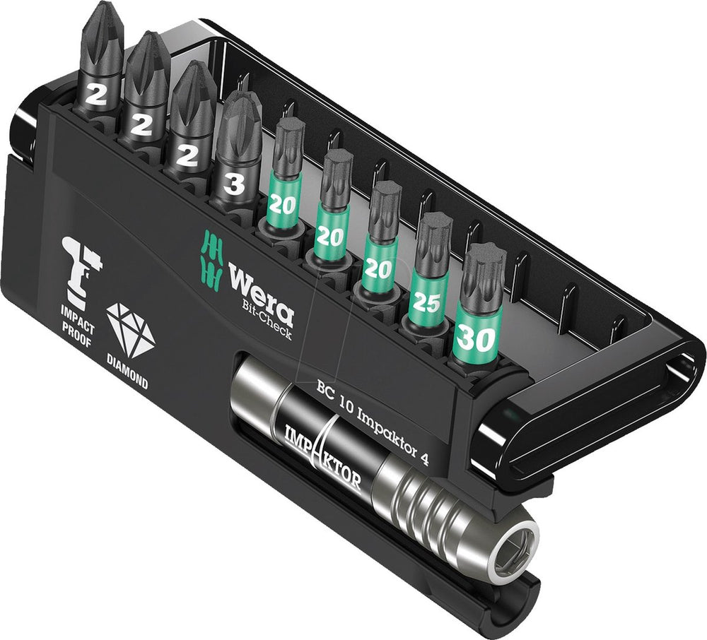 Wera 5057417001 10-delige bit-check impaktor bitset
