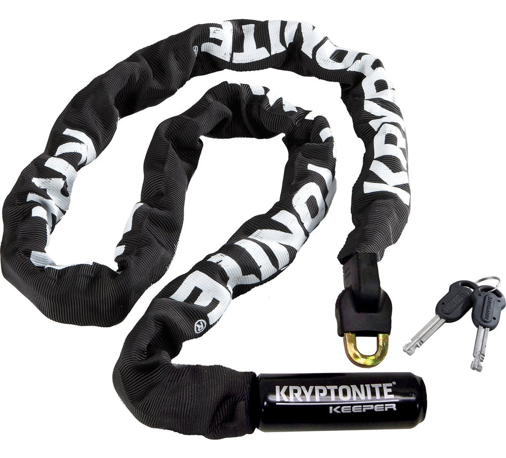 Kryptonite keeper 712-ketting met geïntegreerd combinatieslot – kettingslot fiets – fietsslot elektrische fiets – 120 cm – staal – zwart