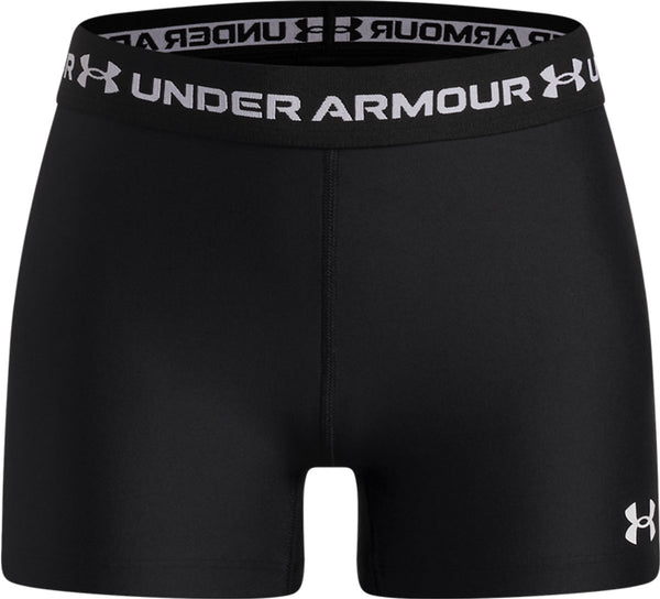 Under armour heatgear shorty-blk meisjes sportbroek - zwart - wit