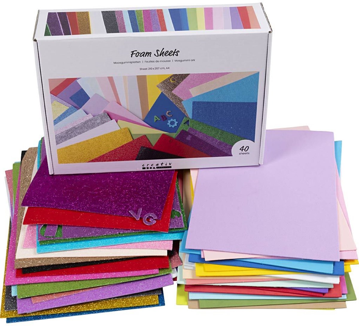 Creativ company https: www.cchobby.nl foam-vellen-a4-vel-210x297-cm-diverse-kleuren-40-vel-1-doos