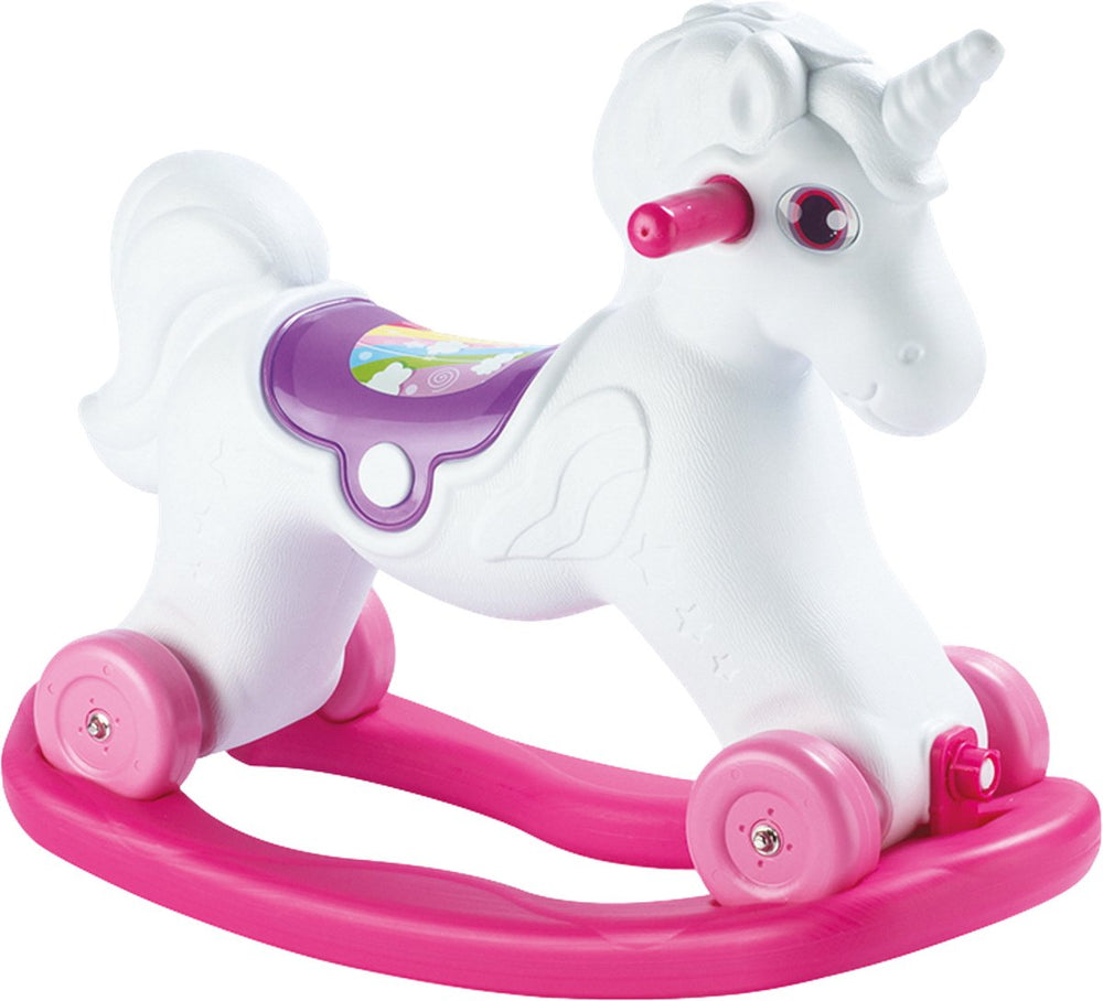 Dolu unicorn roze wit hobbelpaard 2509