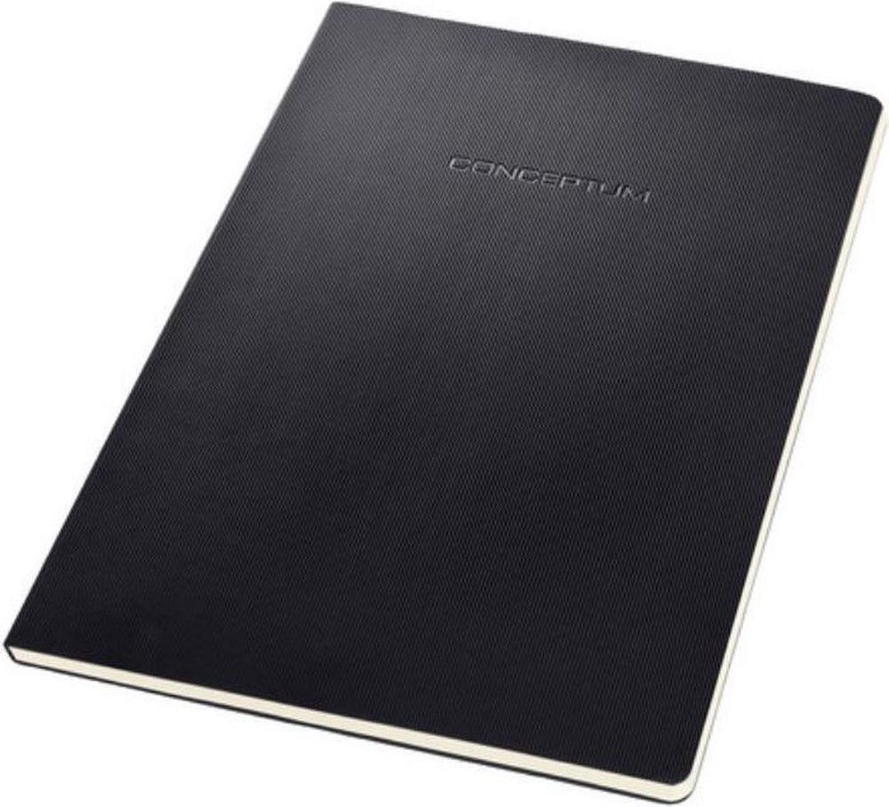 Sigel schrijfblok - conceptum - a4 - softcover - geruit - zwart - si-co800