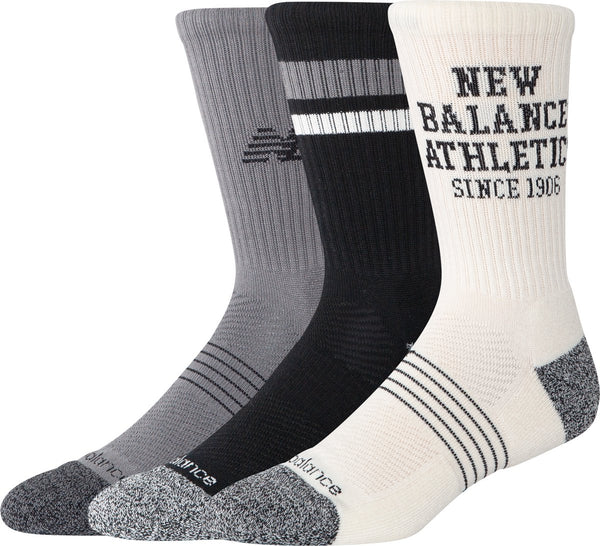 New balance active graphic crew socks 3 pack unisex sportsokken - assorted 38-42