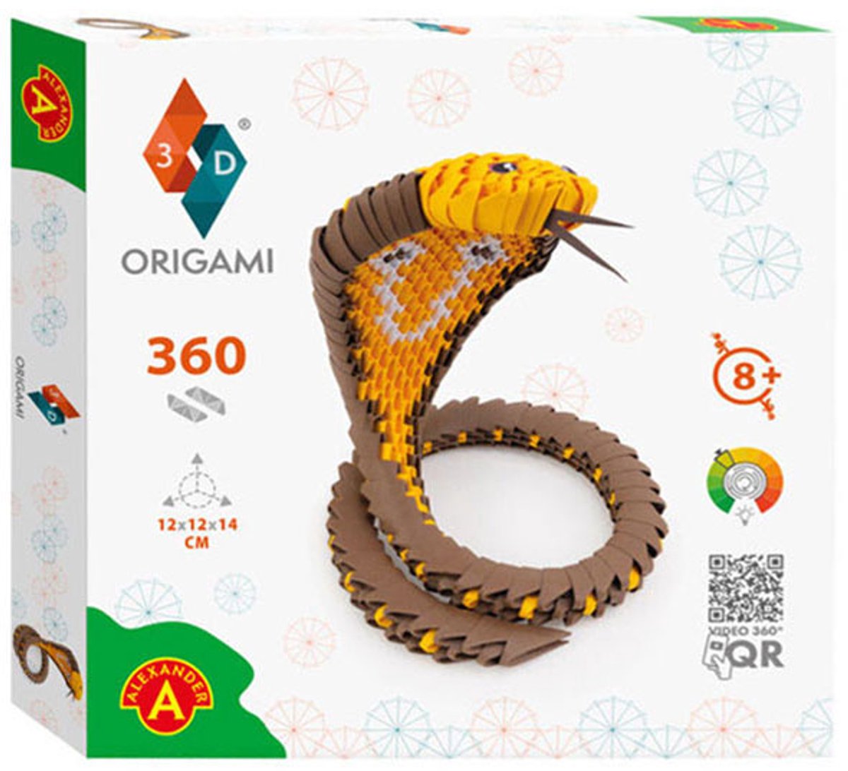 Origami 3D-cobra, 360dlg