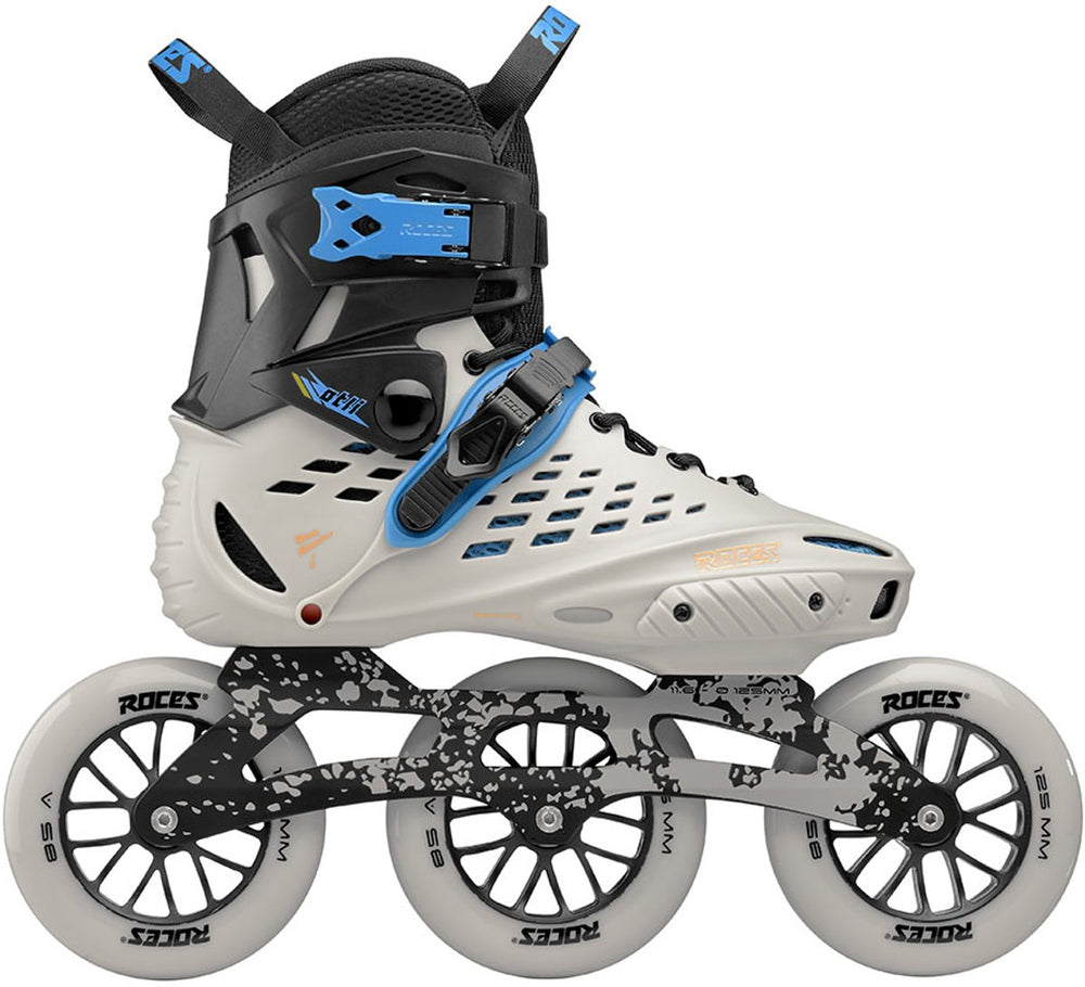 Roces otli 125 skeelers volwassenen – 3x125mm wielen – speed inline skates – grijs zwart – maat 43