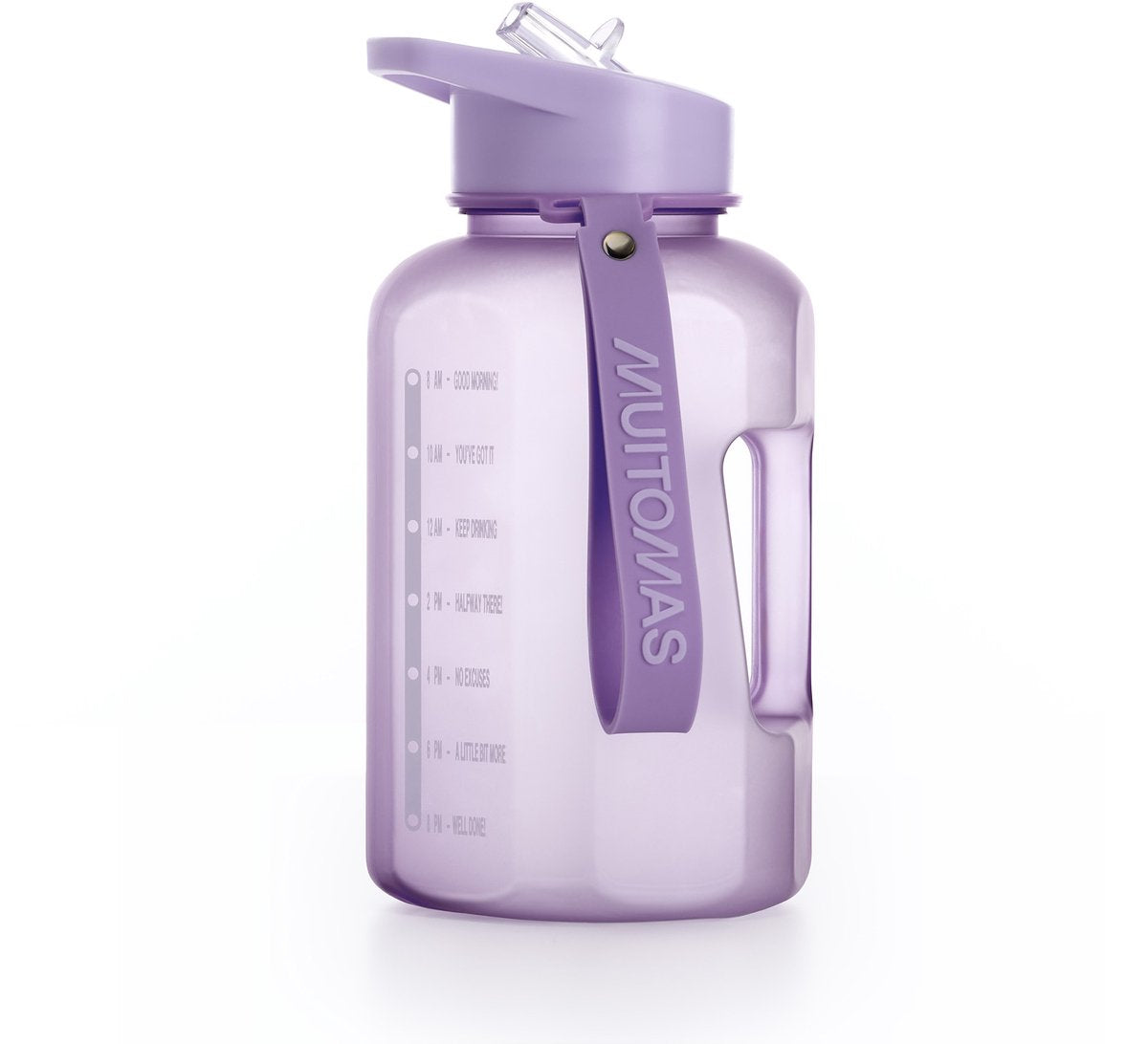 Muitomas sportfles – grote inhoud - 1200ml - siliconen tuit - geïntegreerd handvat - violet