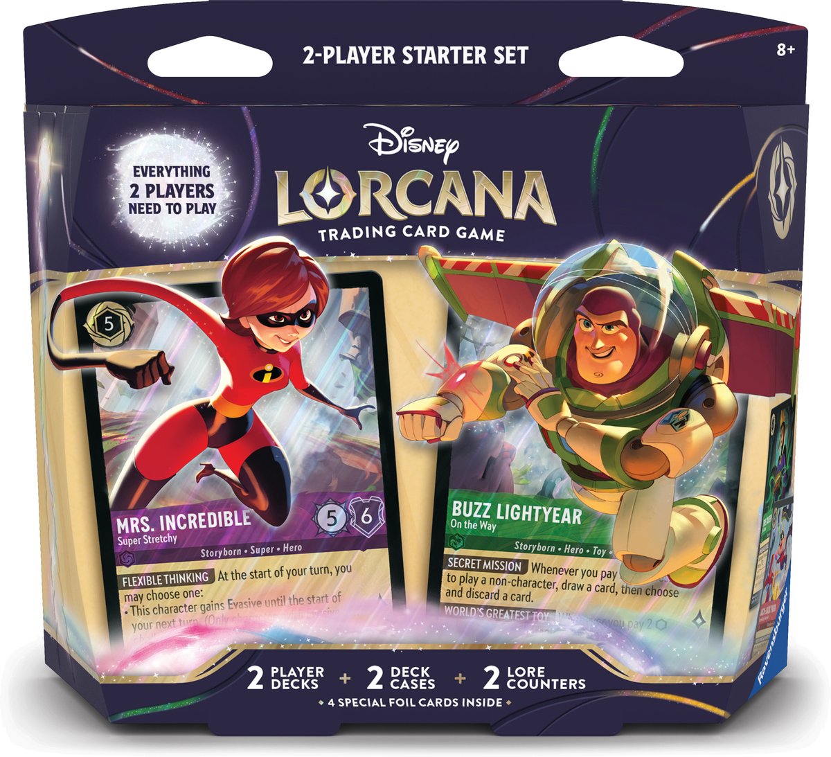 Disney lorcana : wilds unknown – 2-speler starterset | mrs. incredible buzz lightyear