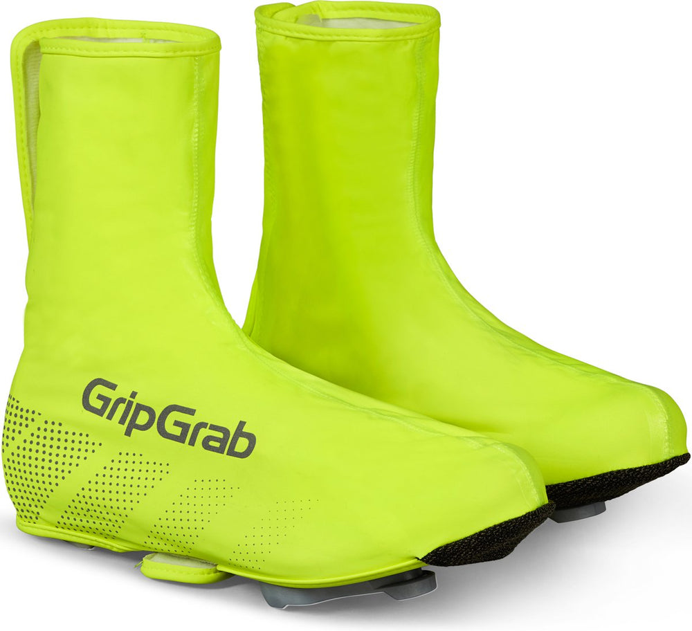 Gripgrab - ride waterdichte race fiets overschoenen wielren regen fietsoverschoenen - geel hi-vis - unisex - maat xxxl (48 49)