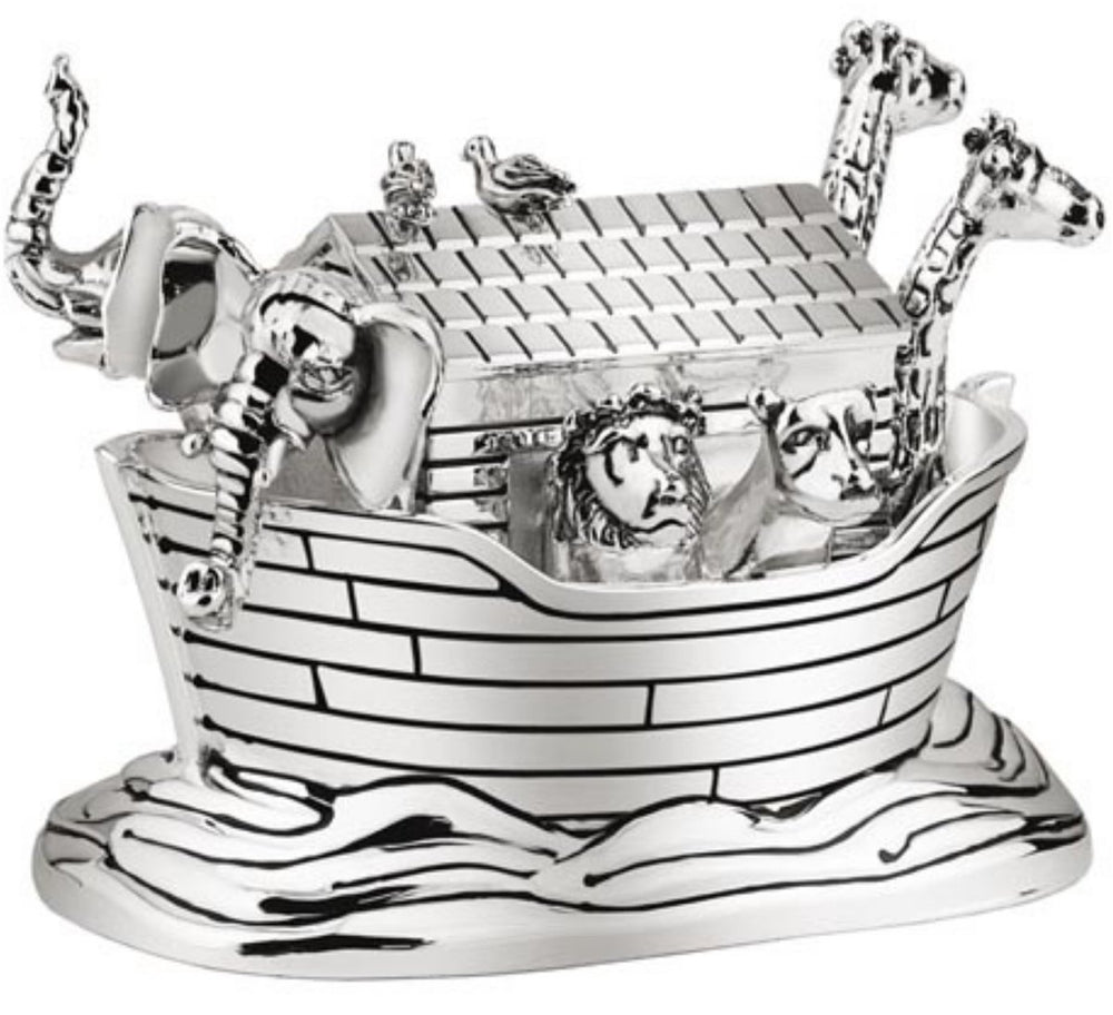 Zilverstad - muziekdoosje noah's ark zilver kleur