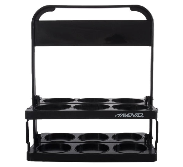 Avento inklapbaar draagrek - voor 6 bidons - zwart - 28 x 33.5 x 17.5 cm