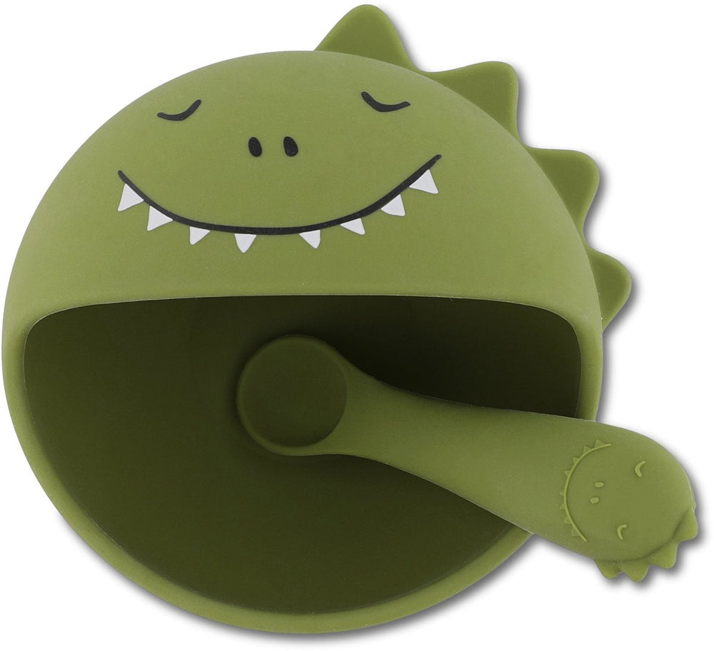 Trixie | eerste baby maaltijdset – mr. dino – siliconen – zuignap – 4m+