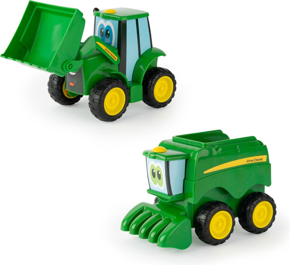 Tomy boerderij vriendjes johnny tractor en corey maaidorser - john deere