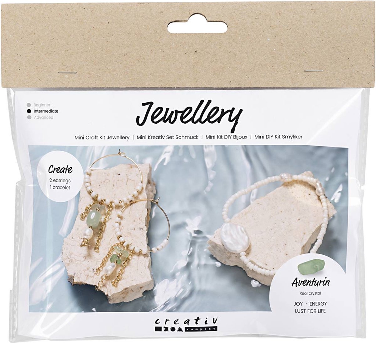 Creative company creativ company mini hobbyset sieraden aventurijn armband en oorbellen