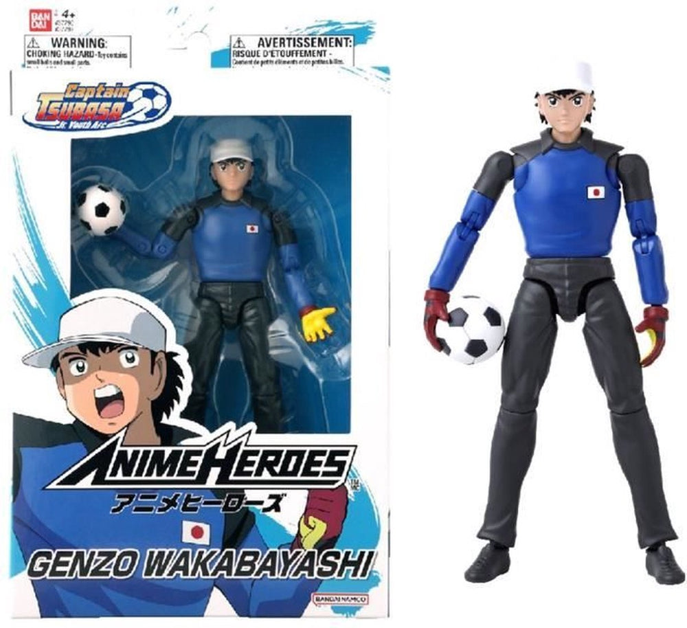 Bandai - anime heroes - captain tsubasa - anime heroes figuur 17 cm - genzo wakabayashi - actiefiguur met accessoires - manga figuur - 37792