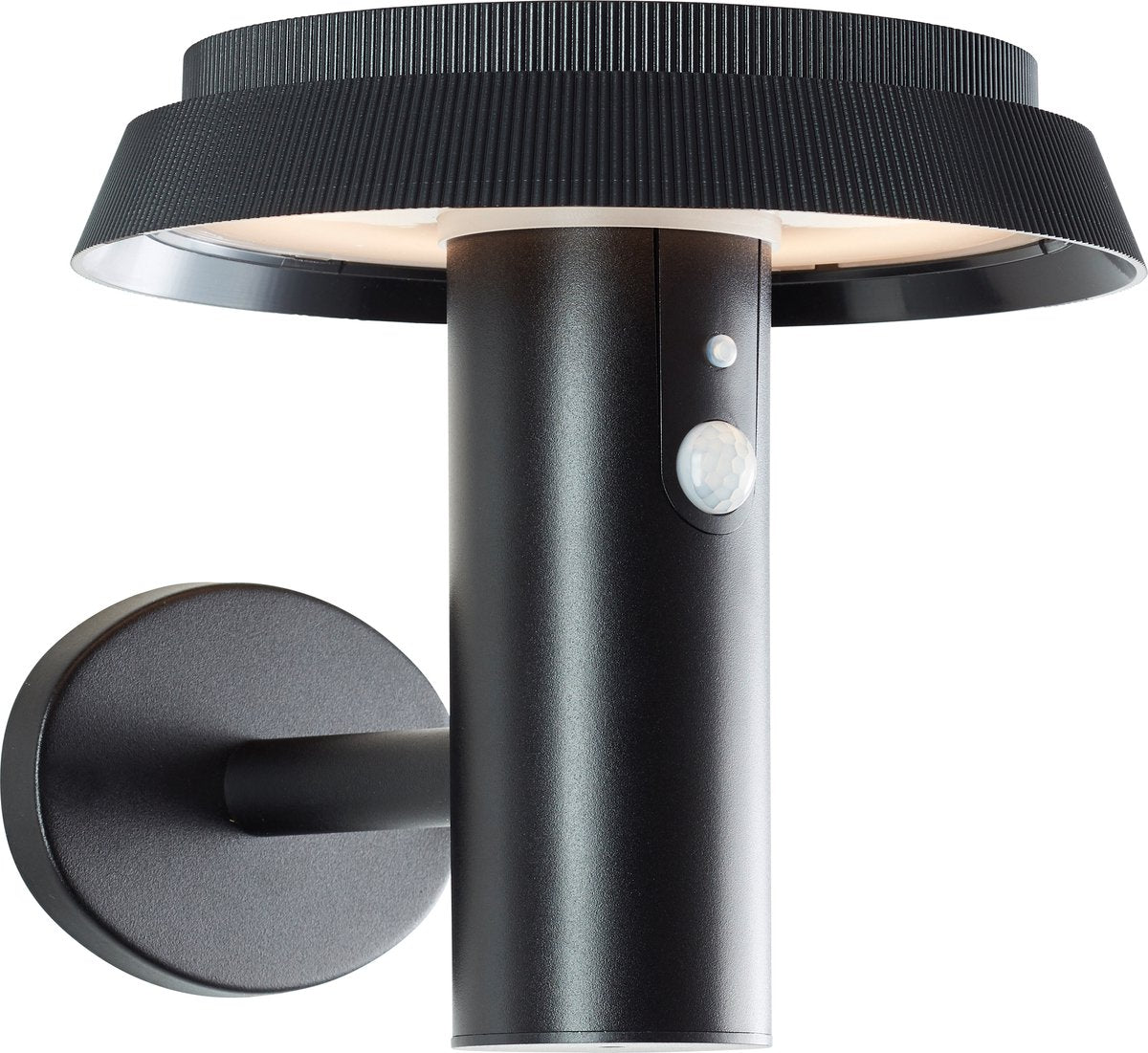 Brilliant alvero - buiten wandlamp - led 4w - solar - 500 lm - 3000k - ip44 - zwart