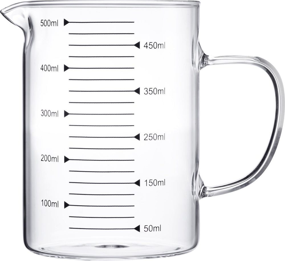 Westmark glazen maatbeker – ideaal voor het afmeten van ingrediënten voor bakken en koken, magnetronbestendig, temperatuurbestendig, ergonomisch handvat – 0,5 liter