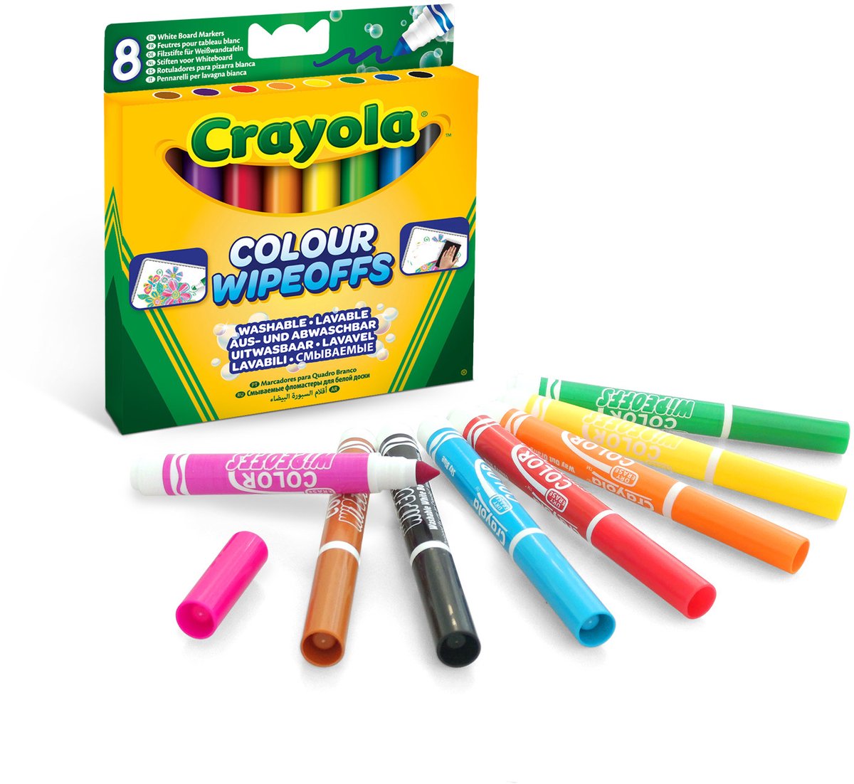 Crayola Color WipeOff Whiteboard Stiften, 8st.
