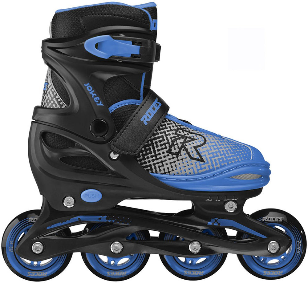 Roces jokey x verstelbare skeelers jongens – inline skates – meegroei skates – zwart blauw – maat 30-33