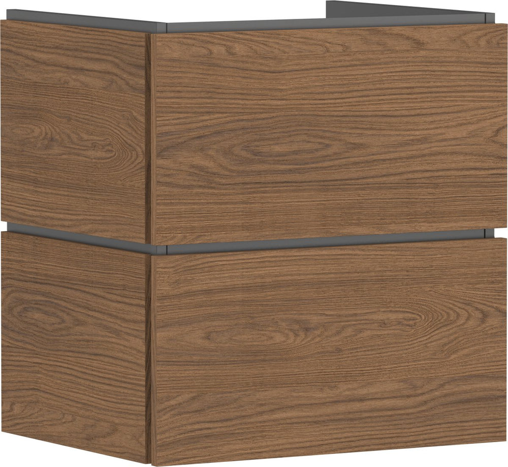 Hansgrohe xilesa e - badmeubel - 580 470mm maat - 2 lades - voor wastafel - cashmere oak