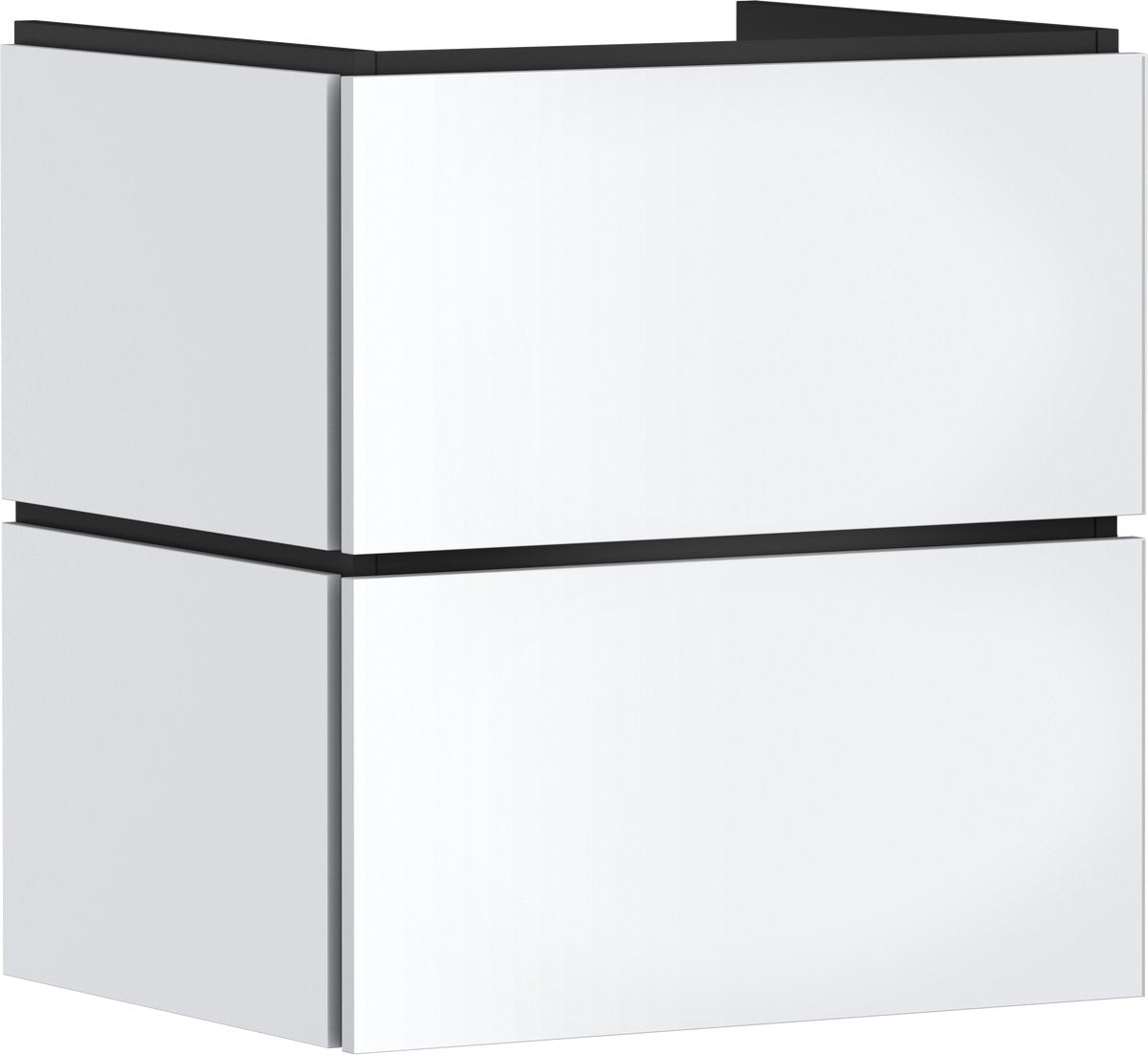Hansgrohe xilesa e - badmeubel - 580 470mm maat - 2 lades - push-open lades - voor wastafel - mat wit