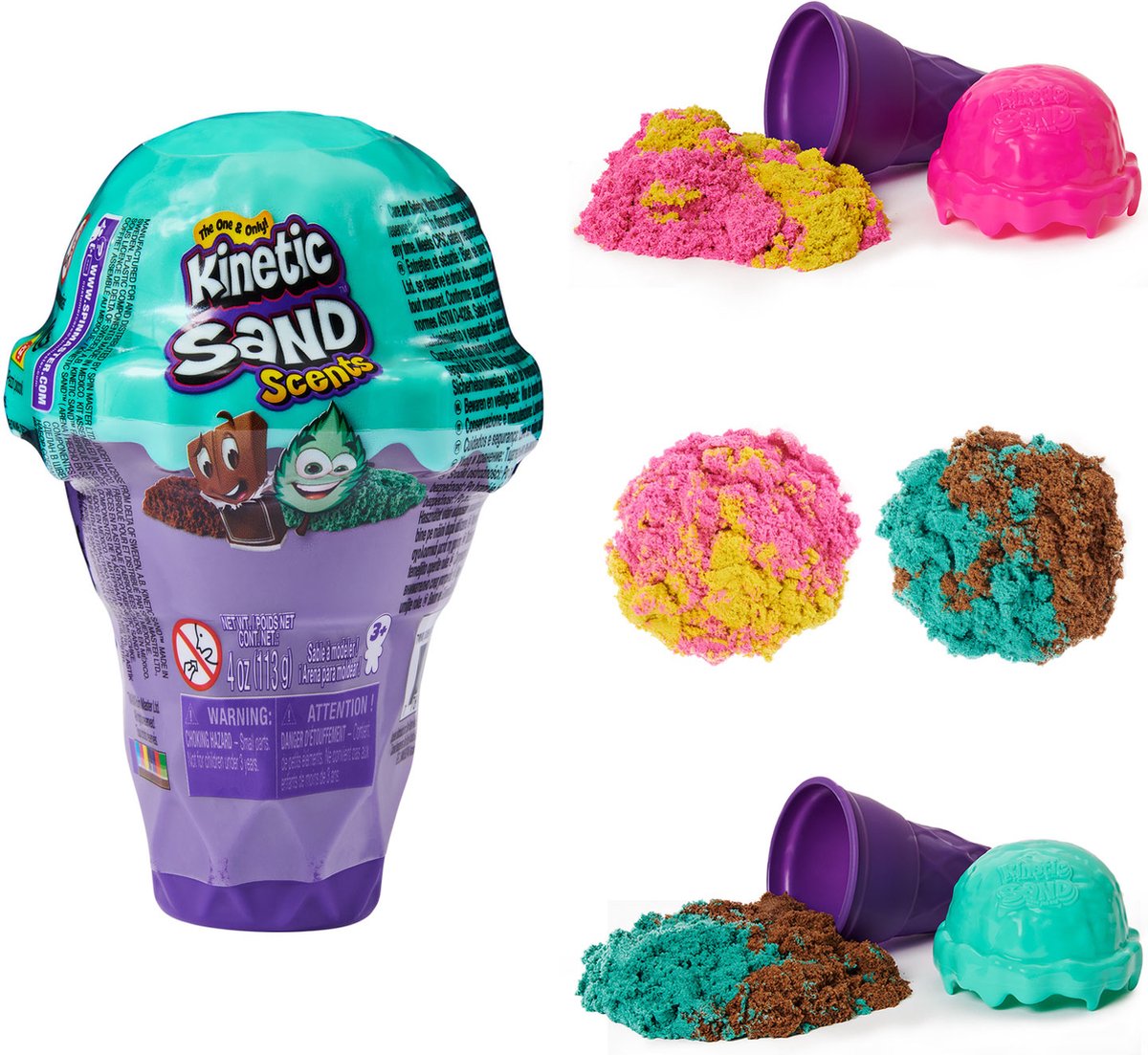 Spinmaster kinetisch zand ijscontainer geurend zand assorti