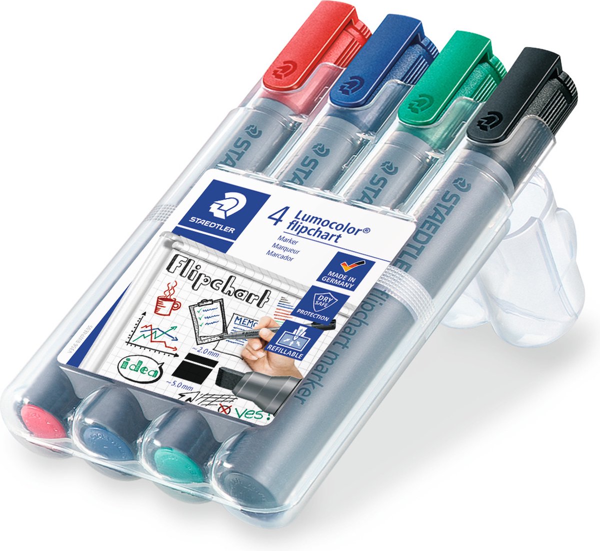 Staedtler lumocolor flipchartmarker (1x 4 stuks)