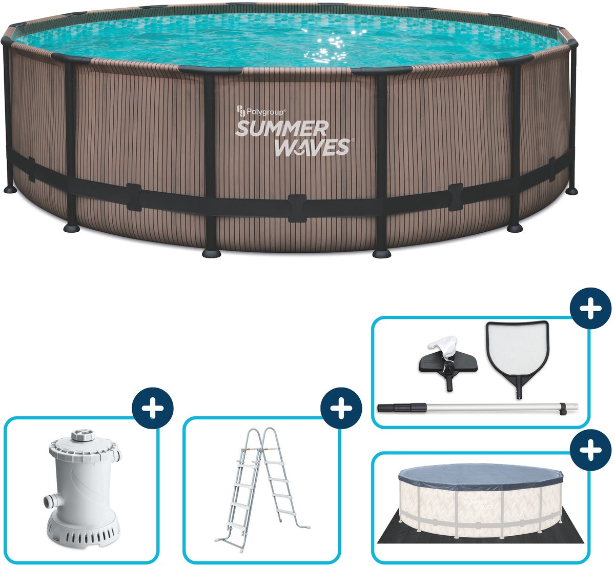 Zomergolven zwembad elite frame 427 x 107 cm
