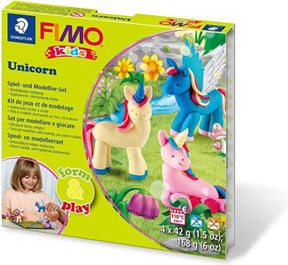 Fimo kids 8034 - ovenhardende boetseerklei - form play set eenhoorn