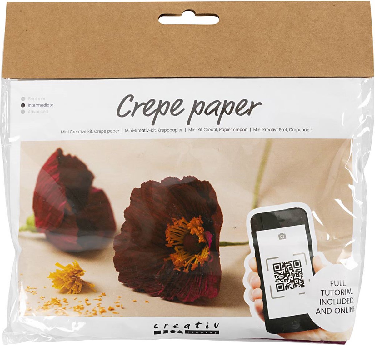 Creativ company https: www.cchobby.nl mini-hobbyset-crepepapier-klaprozen-crepe-verhouding-180-105-gr-1-doos