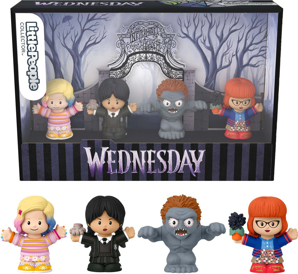 Fisher-price little people collector wednesday speciale editie set voor volwassenen en fans - 4 figuren