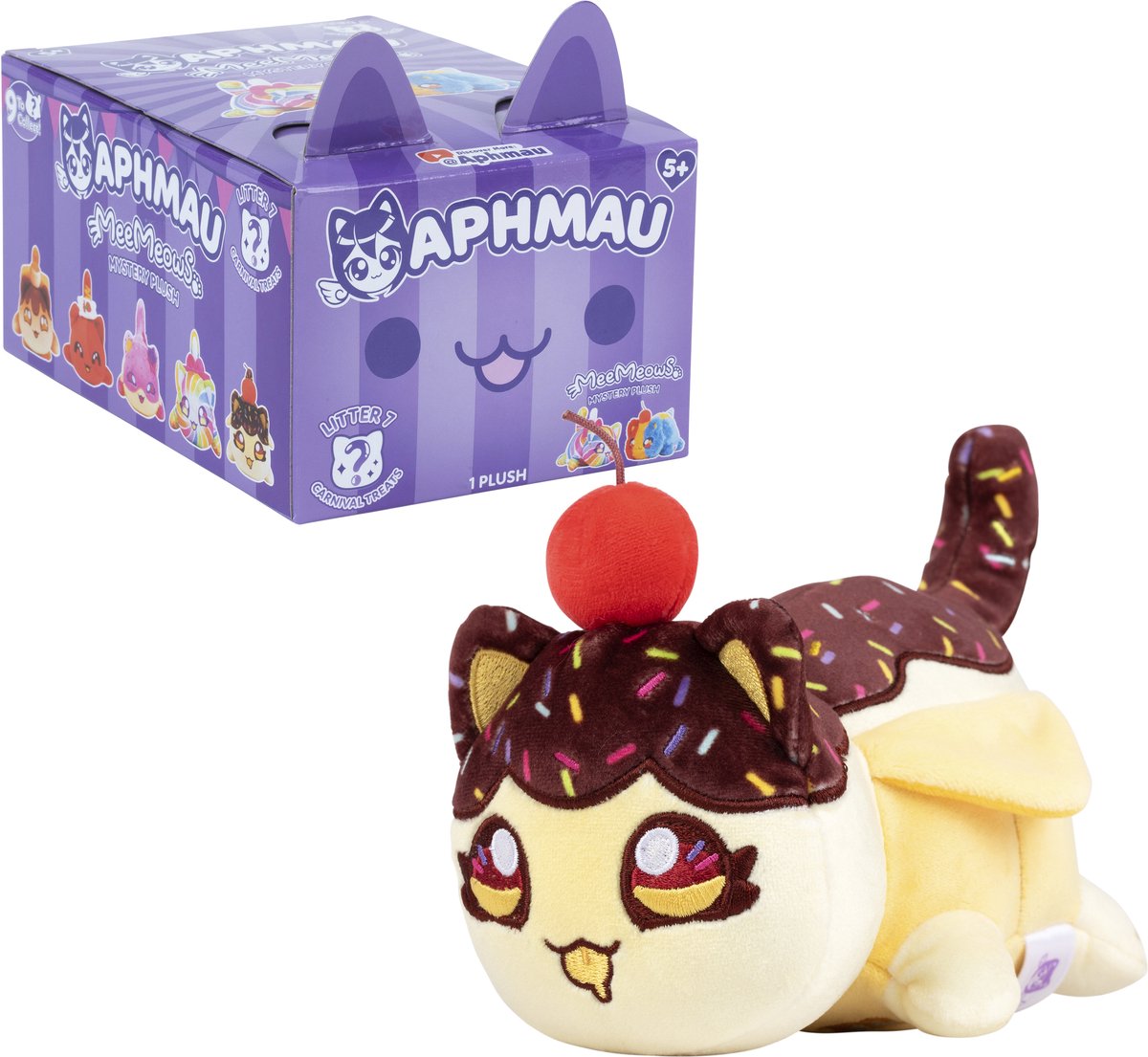 Aphmau - 15 cm mystery meemeow knuffel - series 7 carnival treats
