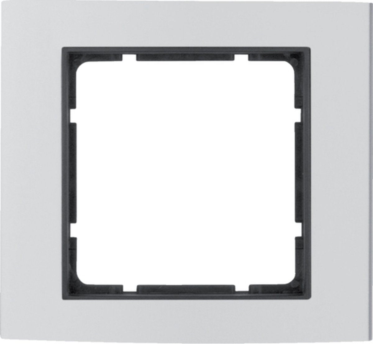Hager 10113004 - aluminium - anthracite - aluminium - matte - screwless - berker - 1 pc(s)