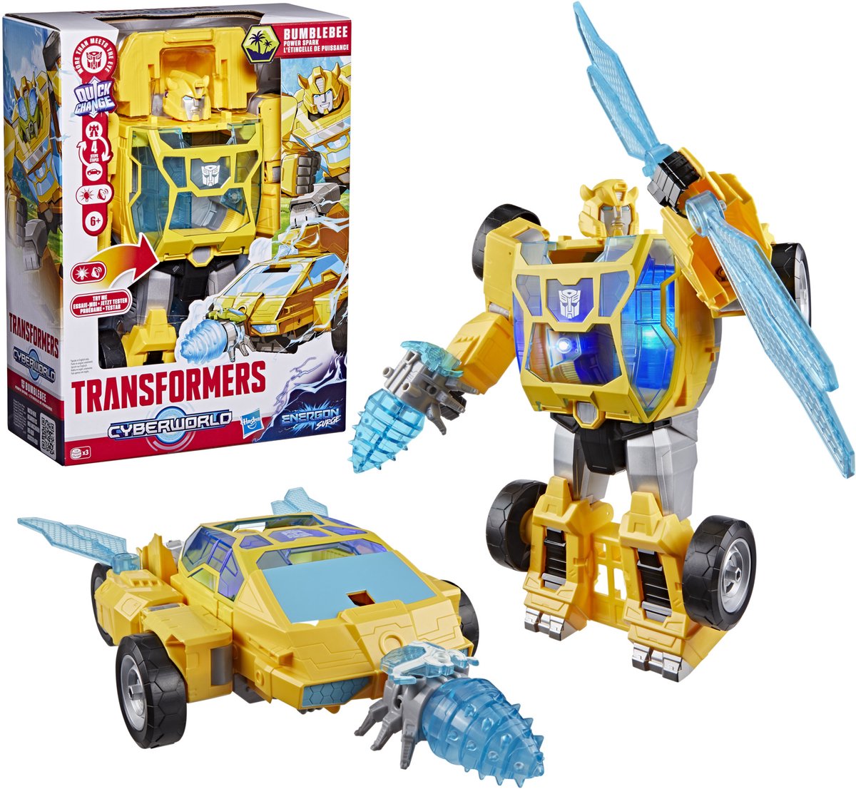Transformers cyberworld energon surge bumblebee power spark - actiefiguur 28cm