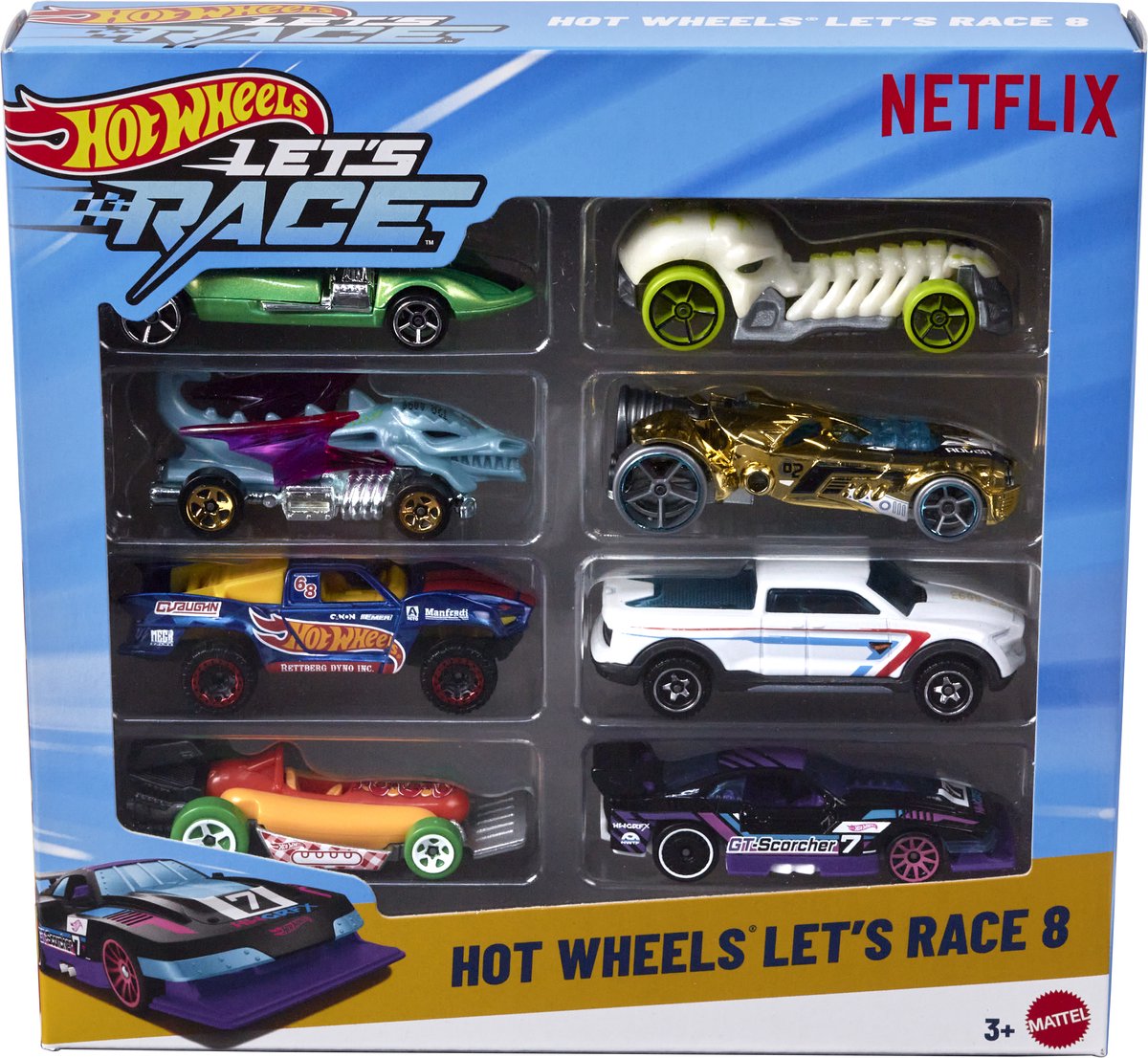 Hw diecast 8-pack laten we racen