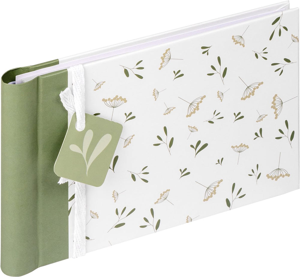 Walther ma-134 flowers - mini insteekalbum met spiraal - 36 foto's 10 x 15 cm - wit groen gedessineerd